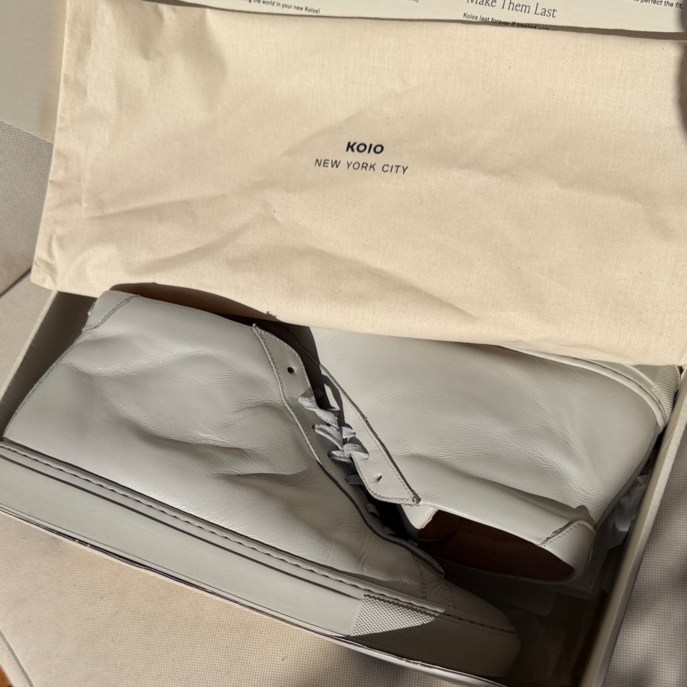 KOIO Capri Mid in Sandstone Gray Italian Leather - Picture 9 of 9